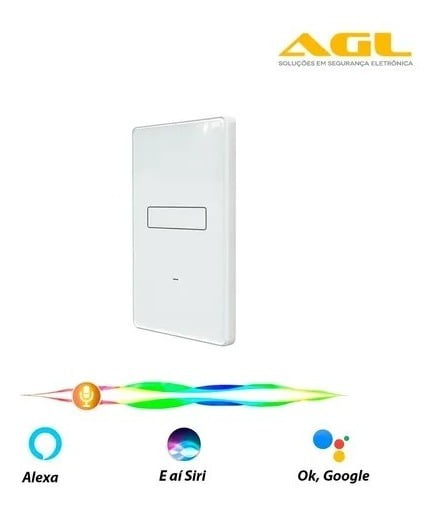 INTERRUPTOR INTELIGENTE TOUCH WI FI AGL 1 BOT O BRANCO Home Tech