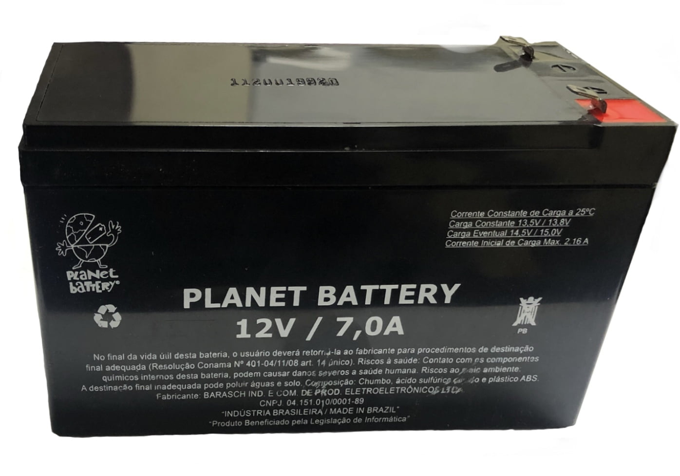 BATERIA SELADA 12V / 7,0A PLANET BATTERY