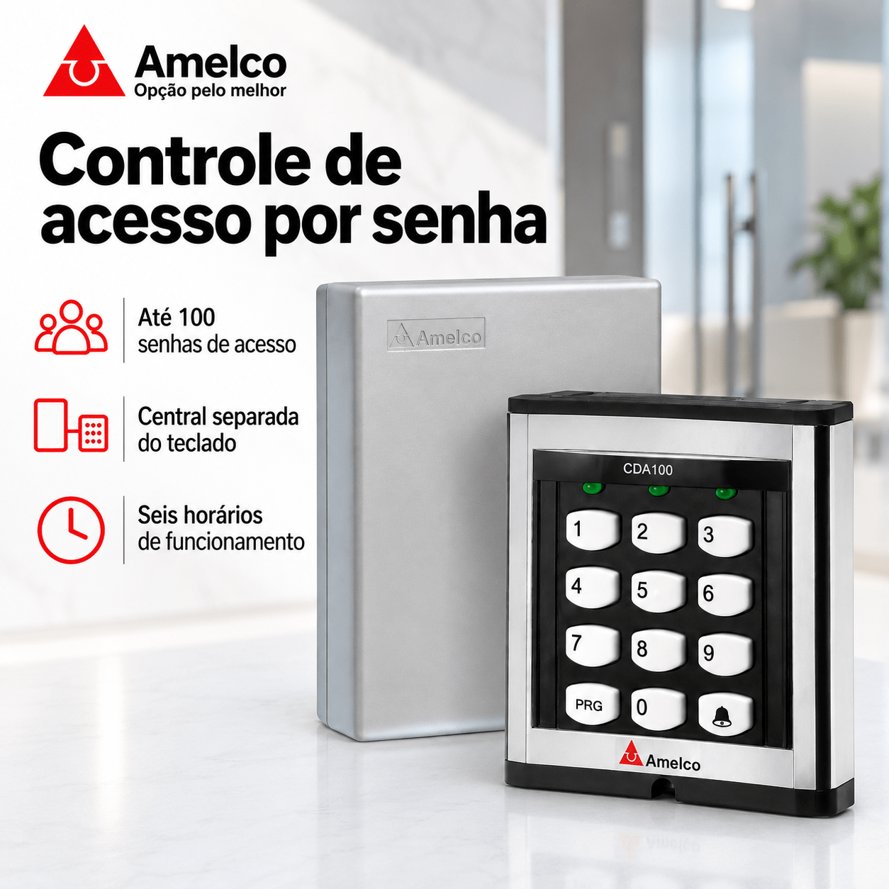 CONTROLE DE ACESSO POR SENHA AMELCO AM-CDA100