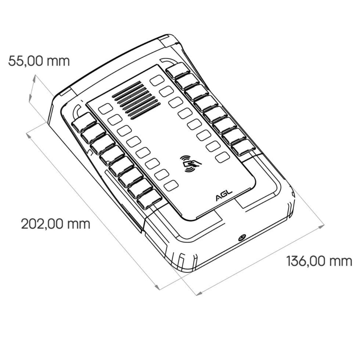 PORTEIRO ELETR NICO COLETIVO 4 PONTOS COM RFID S500 AGL Home Tech