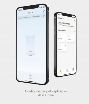 INTERRUPTOR INTELIGENTE TOUCH WI-FI AGL 1 BOTÃO BRANCO