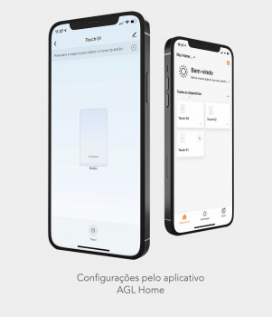 INTERRUPTOR INTELIGENTE TOUCH WI-FI AGL 2 BOTÃO BRANCO