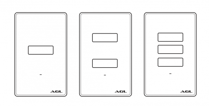 INTERRUPTOR INTELIGENTE TOUCH WI-FI AGL 2 BOTÃO BRANCO