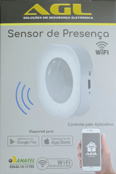 SENSOR DE PRESENÇA INTELIGENTE WI-FI POR APP AGL -  ANATEL