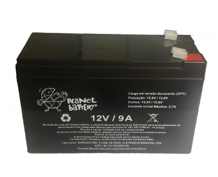 BATERIA SELADA 12V / 9A PLANET BATTERY