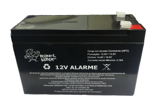 BATERIA SELADA 12V ALARME PLANET BATTERY