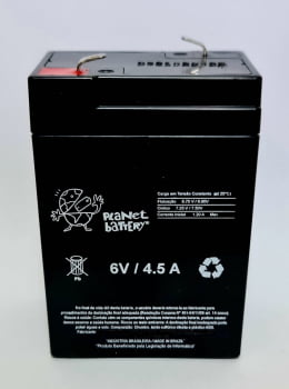 BATERIA SELADA 6V / 4.5A PLANET BATTERY