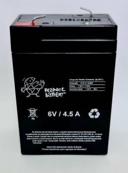 BATERIA SELADA 6V / 4.5A PLANET BATTERY