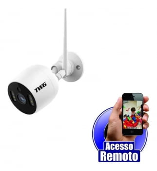 CAMERA INFRAVERMELHO IP WI-FI / ONVIF FULL HD 2MP 3.6MM METAL TWG TW-9220 WB