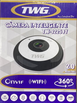 CAMERA IP TETO WI-FI 360° ONVIF FULL HD TWG TW-9225 FY