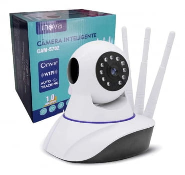 CAMERA ROBO INTELIGENTE IP WI-FI 3 ANTENAS INOVA CAM-5702