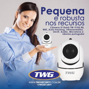 CÂMERA SEGURANÇA ROBÔ INTELIGENTEB WI-FI HD TWG TW-9105 RB