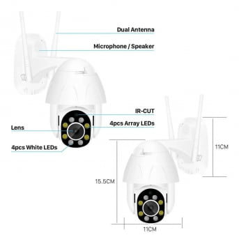 CAMERA SPEED DOME IP FULL HD 2.0MP TWG TW-9230 SD