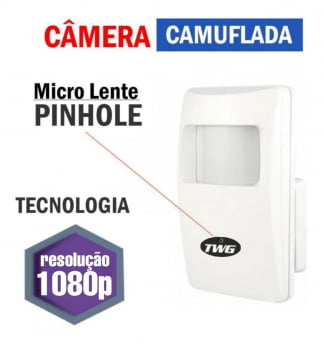 Câmera De Segurança Espiã Interna Pinhole Spy Twg 2mp 3.7mm