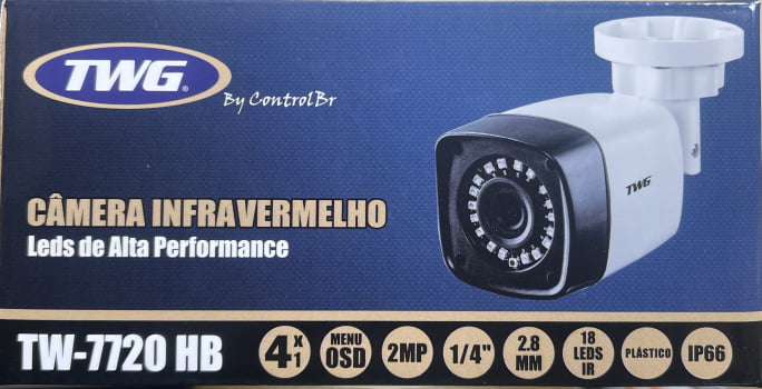 CÂMERA EXTERNA BULLET 4X1 2MP FULL HD 18LEDS TW-7720 HB