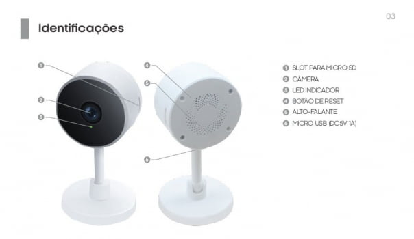 CÂMERA INTELIGENTE SENSOR DE PRESENÇA SMART CAM 2MP WIFI AGL