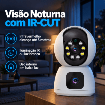 CÂMERA ROBÔ INTELIGENTE DUAS CÂMERASS WI-FI FULL HD ANATEL TWG TW-9510