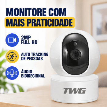 CÂMERA ROBÔ INTELIGENTE WI-FI 2MP FULL HD ANATEL TWG - TW-9500
