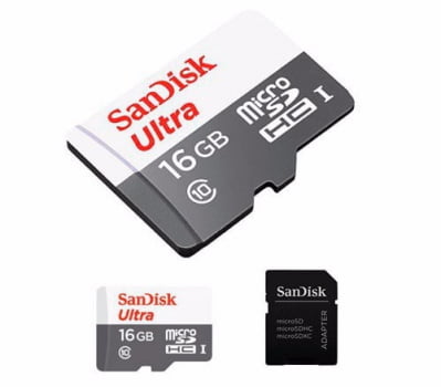 CARTÃO DE MEMÓRIA 16GB MICRO SD ULTRA 48MB/S CLASSE 10 SANDISK