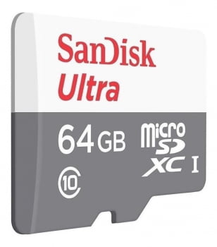 CARTÃO DE MEMÓRIA 64GB MICRO SD ULTRA 80MB/S CLASSE 10 SANDISK