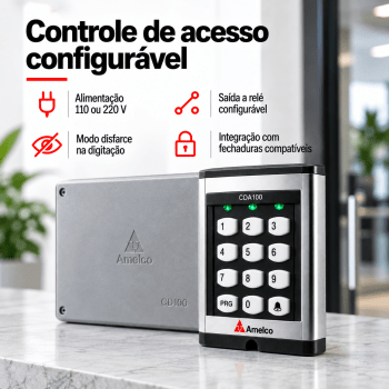 CONTROLE DE ACESSO POR SENHA AMELCO AM-CDA100