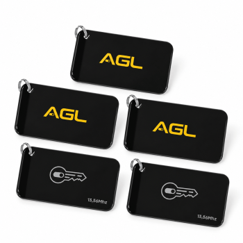 KIT 5 TAG RESINADA AGL 13,56MHz PRETA CHAVE DIGITAL