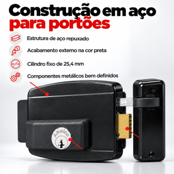 FECHADURA ELÉTRICA PARA PORTÕES AMELCO F-50