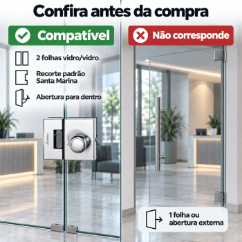 FECHADURA ELETRONICA PARA PORTA DE VIDRO AMELCO FV-32ICR