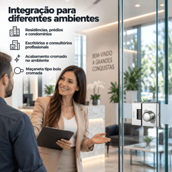 FECHADURA ELETRONICA PARA PORTA DE VIDRO AMELCO FV-32ICR