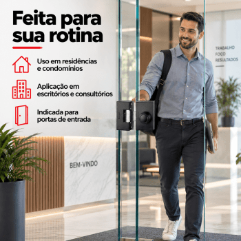FECHADURA ELETRONICA PARA PORTA DE VIDRO AMELCO FV-32IPR