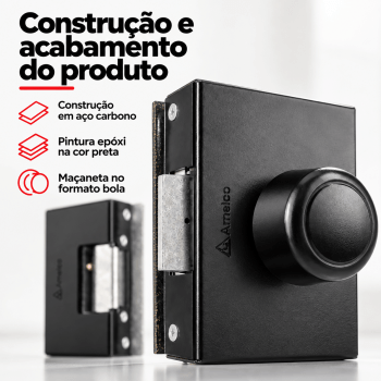 FECHADURA ELETRONICA PARA PORTA DE VIDRO AMELCO FV-32IPR