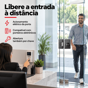 FECHADURA ELETRONICA PARA PORTA DE VIDRO AMELCO FV-32IPR