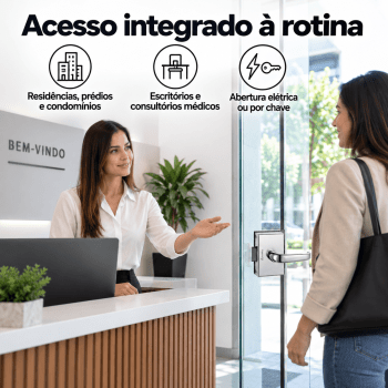 FECHADURA ELETRONICA PARA PORTA DE VIDRO AMELCO FV-33ECRA