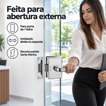 FECHADURA ELETRONICA PARA PORTA DE VIDRO AMELCO FV-33ECRA