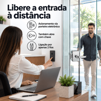 FECHADURA ELETRONICA PARA PORTA DE VIDRO AMELCO FV-33ECRA
