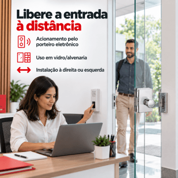 FECHADURA ELETRONICA PARA PORTA DE VIDRO AMELCO FV-33ICR