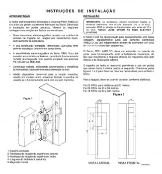 FECHO ELÉTRICO REFORÇADO PARA BATENTE AMELCO FE-61