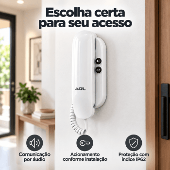 INTERFONE MONOFONE EXTENSÃO UNIVERSAL COM 2 BOTÕES AGL S100