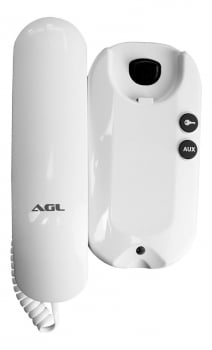 KIT PORTEIRO RESIDENCIAL AGL P-10S + PROTETOR + FECHADURA AL100R AGL