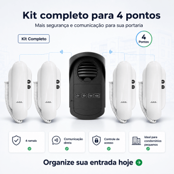 KIT PORTEIRO COLETIVO 4 PONTOS AGL