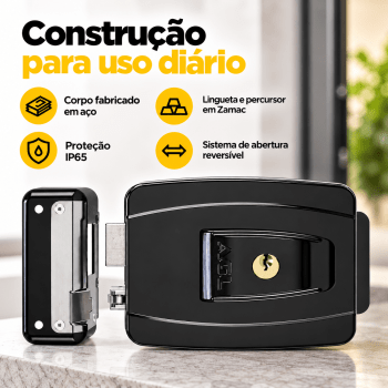 KIT PORTEIRO ELETRÔNICO COLETIVO 6 PONTOS S500 + 6 INTERFONES + 1 FECHADURA + 6 TAG AGL