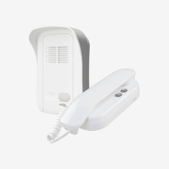 KIT PORTEIRO INTERFONE RESIDENCIAL WIFI AGL P10X WIFI BIVOLT - BRANCO