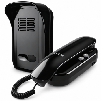 KIT PORTEIRO INTERFONE RESIDENCIAL WIFI AGL P10X WIFI BIVOLT - PRETO