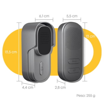 INTERFONE WI-FI HELLO + AGL COM APP CELULAR E ABERTURA DE PORTÃO 