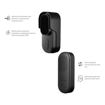 INTERFONE WI-FI HELLO + AGL COM APP CELULAR E ABERTURA DE PORTÃO 