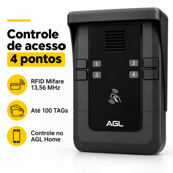 PORTEIRO ELETRÔNICO COLETIVO 4 PONTOS COM RFID S500 AGL