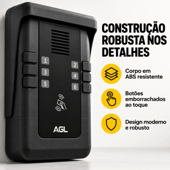 PORTEIRO ELETRÔNICO COLETIVO 6 PONTOS COM RFID S500 AGL