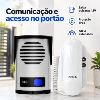 PORTEIRO ELETRÔNICO RESIDENCIAL BIVOLT AGL P-10S