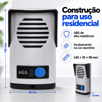 PORTEIRO ELETRÔNICO RESIDENCIAL BIVOLT AGL P-10S