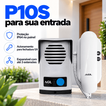 PORTEIRO ELETRÔNICO RESIDENCIAL BIVOLT AGL P-10S
